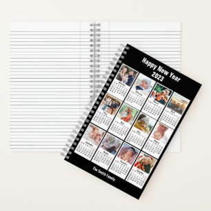 2023 Calendar Modern Family 12 Photo Custom Cute Notebook