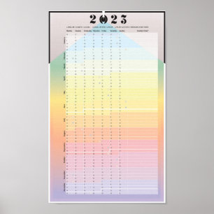 2023 Calendar - Moon Planner Poster