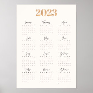 2023 Calendar Poster