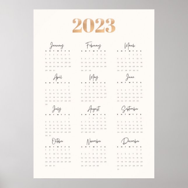 2023 Calendar Poster (Front)