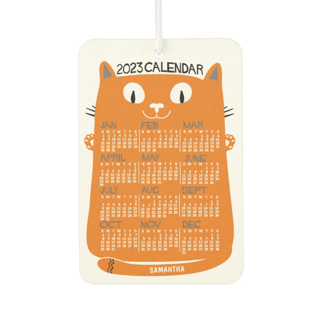 2023 Calendar (See Description for New Version) Car Air Freshener (Front)