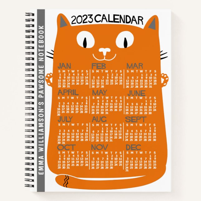 2023 Calendar (See Description for New Version) Notebook (Front)
