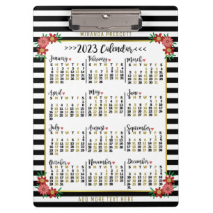 2023 Calendar (See Description for Newest Version) Clipboard