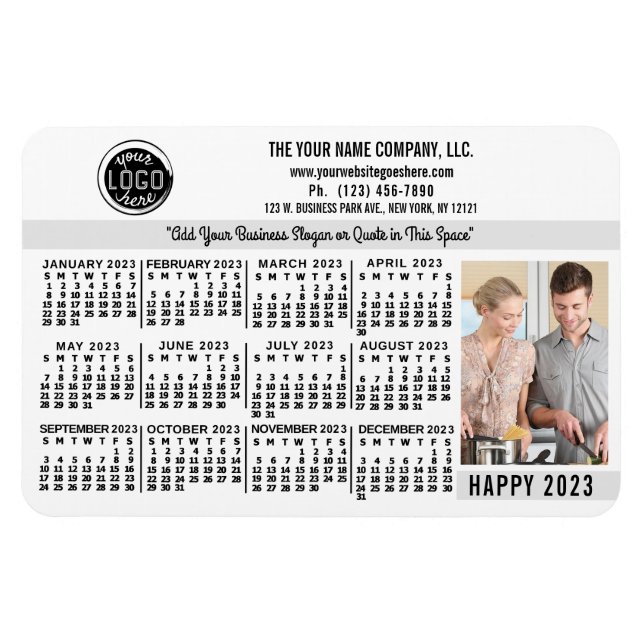 2023 Calendar (See Description for Newest Version) Magnet (Horizontal)