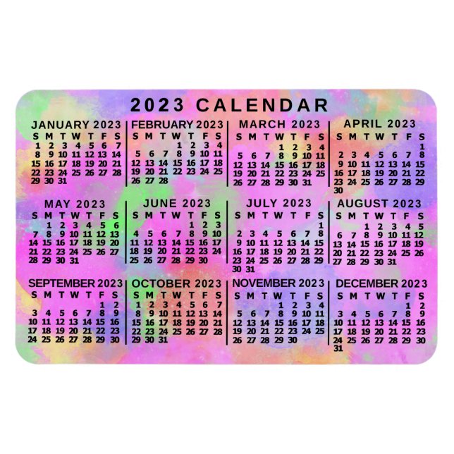 2023 Calendar (See Description for Newest Version) Magnet (Horizontal)