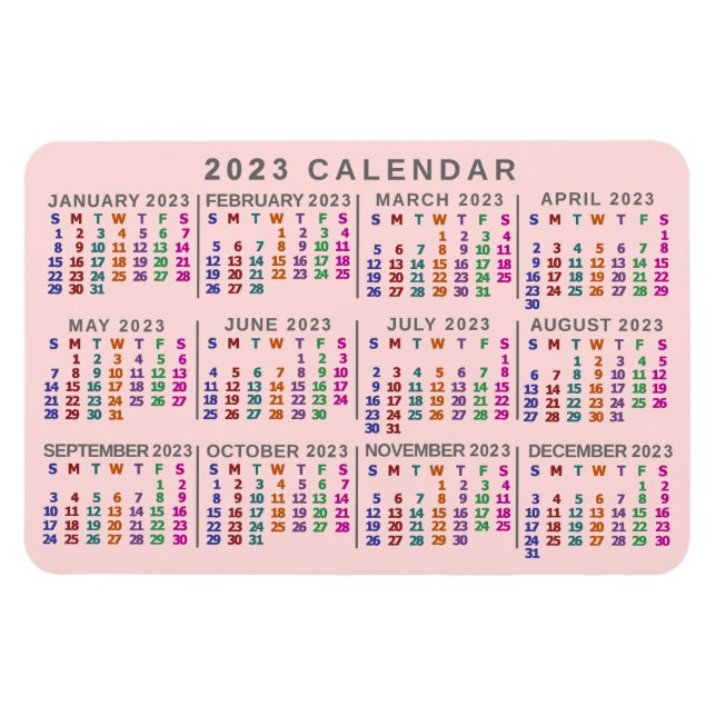 2023 Calendar (See Description for Newest Version) Magnet (Horizontal)