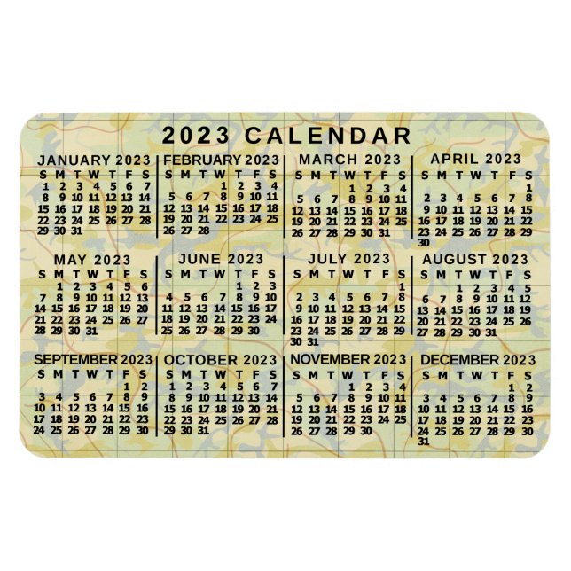 2023 Calendar (See Description for Newest Version) Magnet (Horizontal)