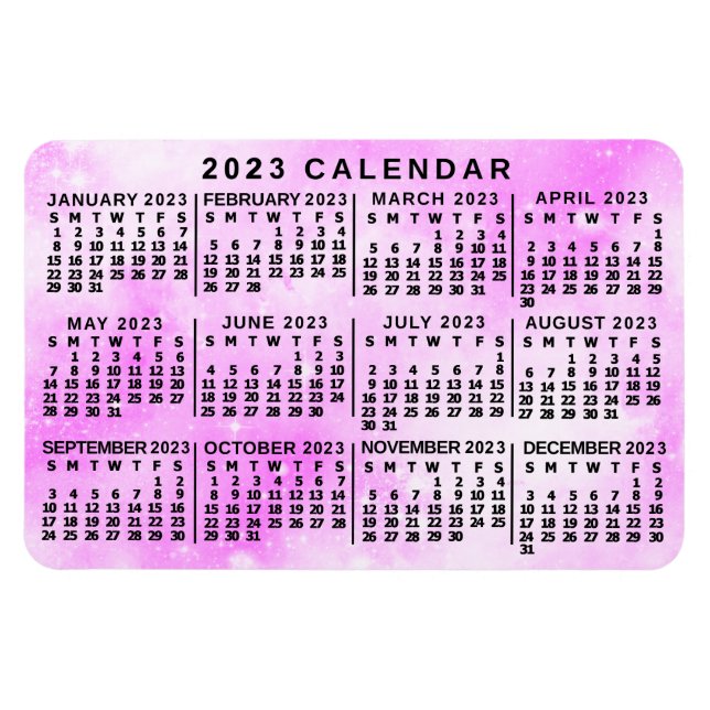2023 Calendar (See Description for Newest Version) Magnet (Horizontal)