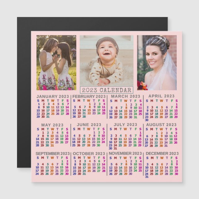 2023 Calendar (See Description for Newest Version) Magnetic Invitation (Front/Back)