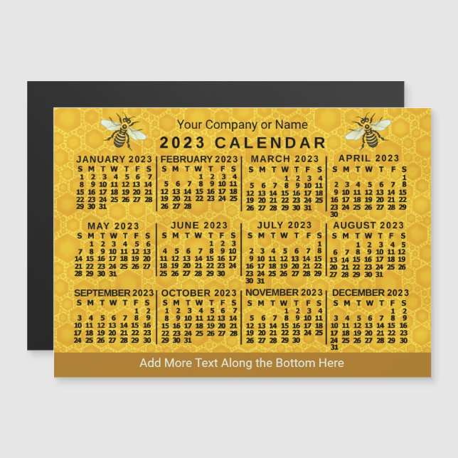 2023 Calendar (See Description for Newest Version) Magnetic Invitation (Front/Back)