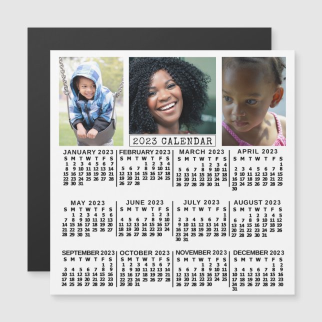 2023 Calendar (See Description for Newest Version) Magnetic Invitation (Front/Back)