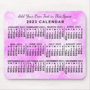 2023 Calendar (See Description for Newest Version) Mouse Mat