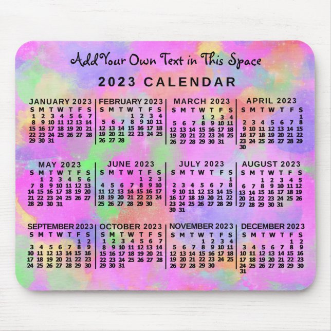 2023 Calendar (See Description for Newest Version) Mouse Mat (Front)