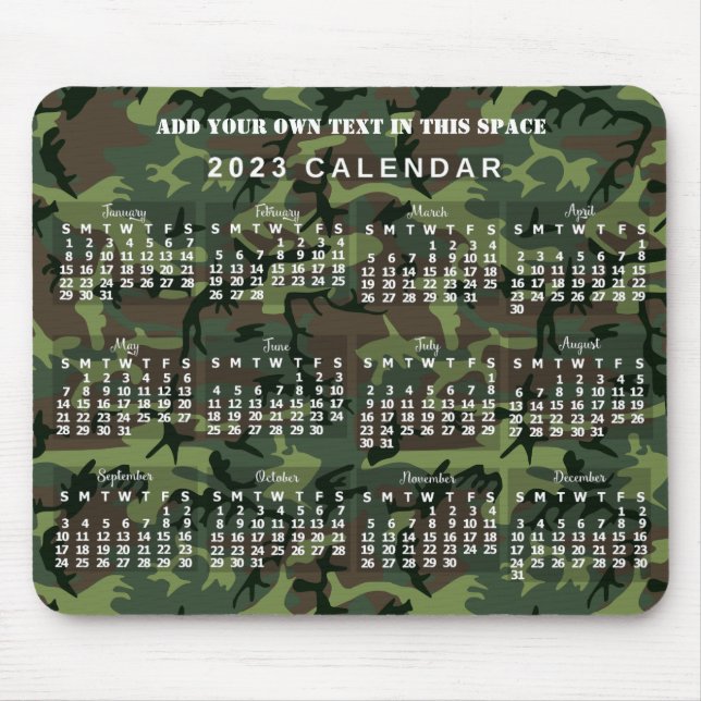 2023 Calendar (See Description for Newest Version) Mouse Mat (Front)