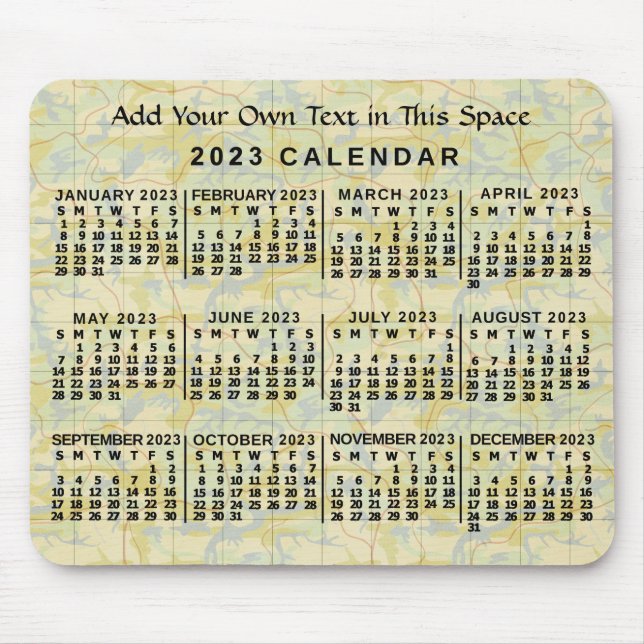 2023 Calendar (See Description for Newest Version) Mouse Mat (Front)