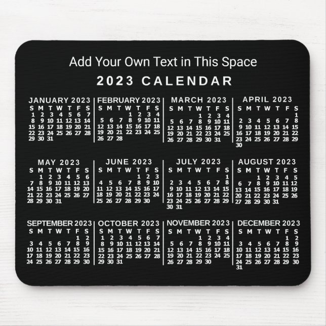 2023 Calendar (See Description for Newest Version) Mouse Mat (Front)