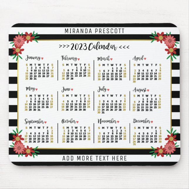 2023 Calendar (See Description for Newest Version) Mouse Mat (Front)