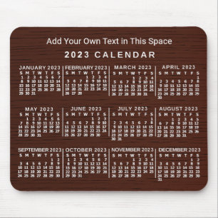 2023 Calendar (See Description for Newest Version) Mouse Mat