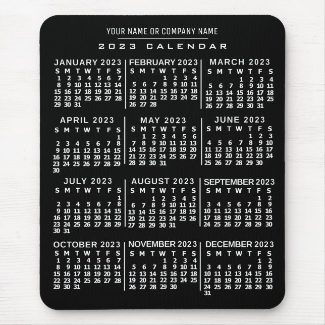 2023 Calendar (See Description for Newest Version) Mouse Mat (Front)