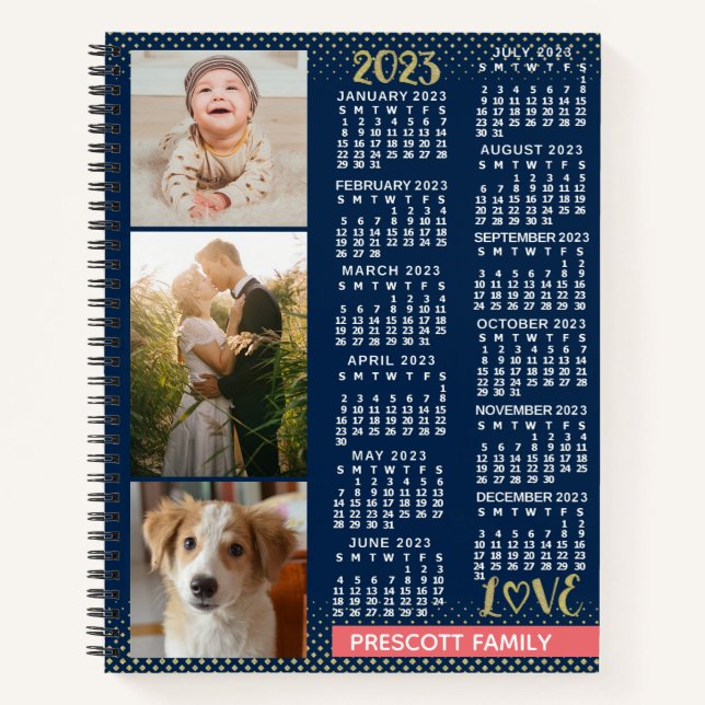 2023 Calendar (See Description for Newest Version) Notebook (Front)