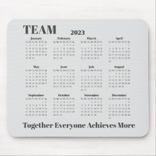 2023 Calendar TEAM Mouse Pad