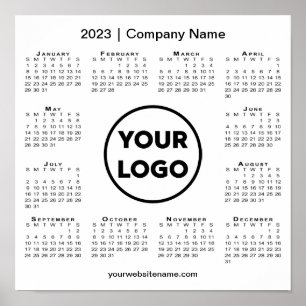 2023 Calendar with Company Logo and Name Poster
