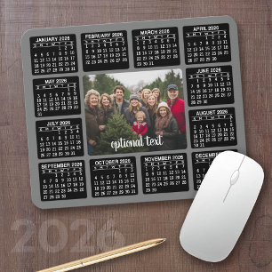 2023 Calendar with Photo in the Centre Grey Mouse Mat
