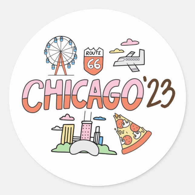 2023 Chicago Classic Round Sticker (Front)