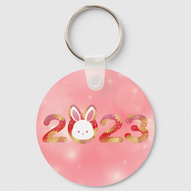 2023, Chinese New Year, Rabbit  Key Ring (Front)