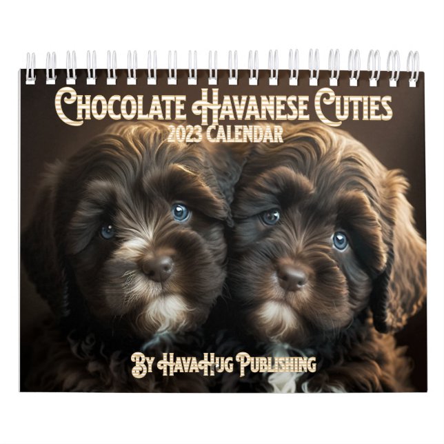 2023 Chocolate Havanese Puppy Calendar by HavaHug (Cover)