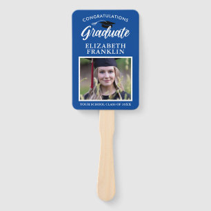 2023 Congrats Graduation School Colours Photo Hand Hand Fan