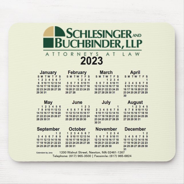 2023 Custom Calendar by Janz Mouse Mat (Front)