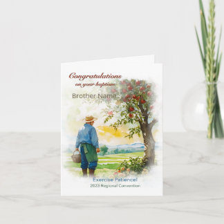 2023 Exercise Patience! JW Convention Baptism Card