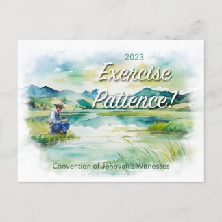 2023 Exercise Patience! JW Convention Postcard