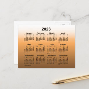 2023 Faded Gold Mini Calendar by Janz Postcard