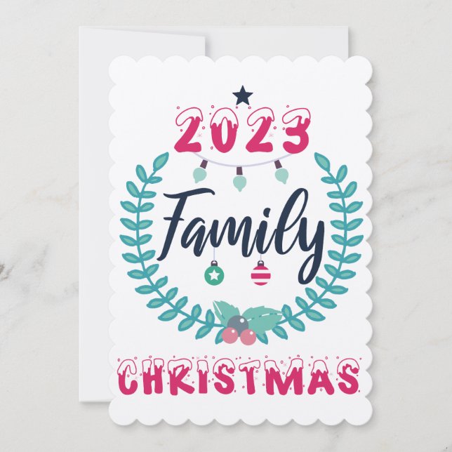 "2023 FAMILY CHRISTMAS"  INVITATION (Front)