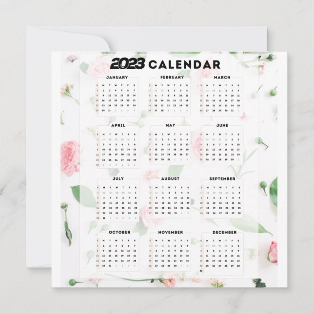 2023 floral calendar (Front)