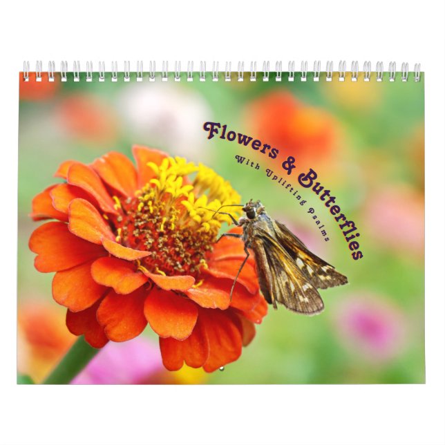 2023 Flowers & Butterflies With Uplifting Psalms Calendar (Cover)