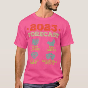 2023 Forecast New Mum Dad Epecting Baby Announceme T-Shirt
