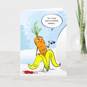 2023 Funny Christmas Carrot Gone Bananas Holiday Card