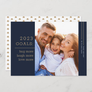 2023 Goals Stylish Modern New Year Photo  Holiday Card