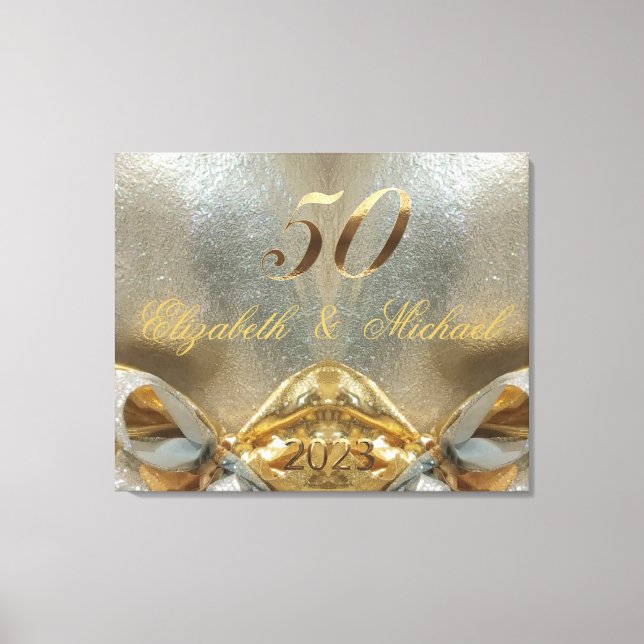 2023 Golden Wedding 50th Wedding Anniversary Canvas Print (Front)