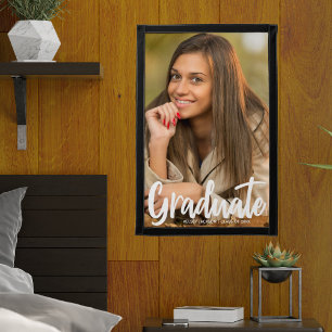 2023 Graduate Photo Chic Modern Script Graduation Pennant