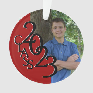 2023 Graduate Red Class Photo Ornament