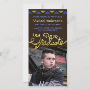 2023 Graduation Faux Gold Typography Modern Announcement