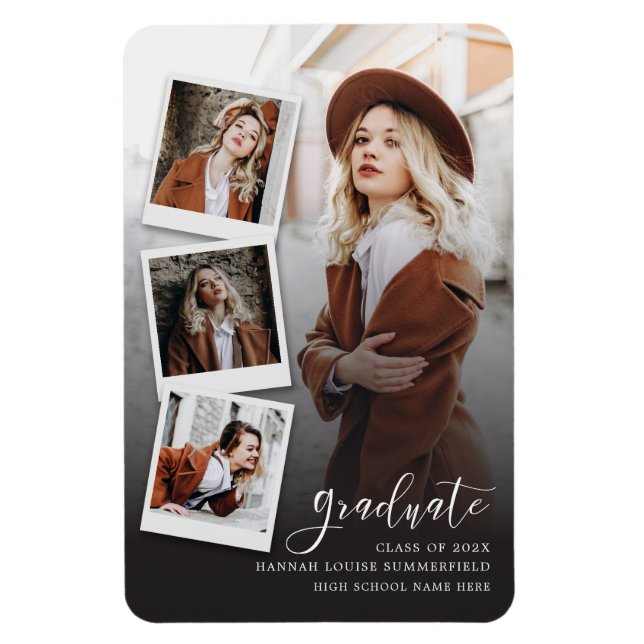 2023 Graduation Multi Photo Grad Announcement Magnet (Vertical)