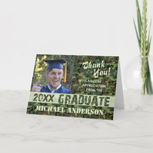 2023 Graduation Thank You Camouflage Photo Card