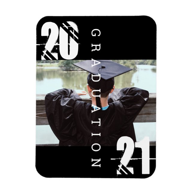 2023 Graduation Typography Bold Photo Magnet (Vertical)
