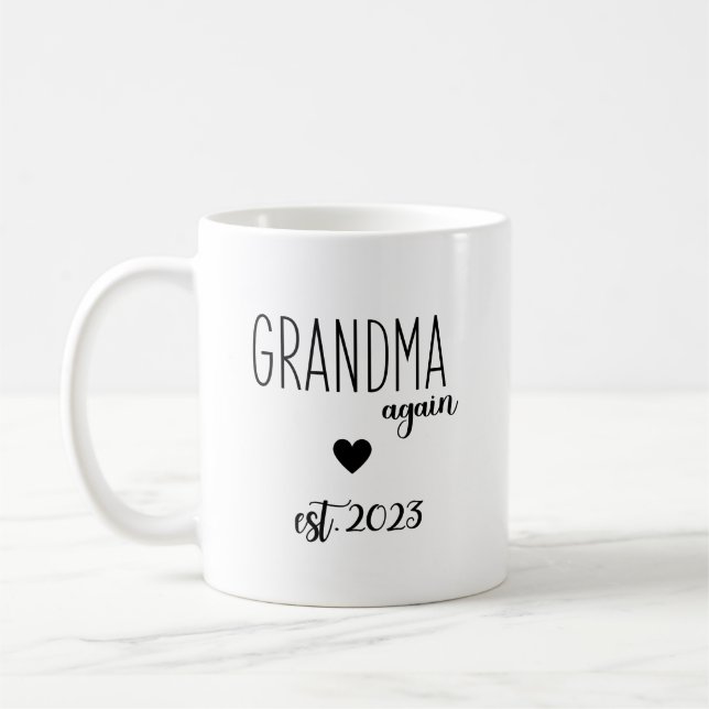 2023 Grandma Again, Grandparents Announcement Coffee Mug (Left)