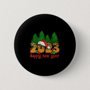 2023 Happy New Year Leopard New Years Eve Party Su 6 Cm Round Badge